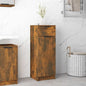 Smoked oak plywood bathroom cabinet 32x34x90 cm