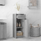 Armario de baño madera contrachapada gris Sonoma 32x34x90 cm