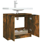 Armario baño madera contrachapada roble ahumado 64,5x33,5x59 cm