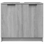 Armario de baño madera contrachapada gris Sonoma 64,5x33,5x59cm