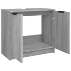 Armario de baño madera contrachapada gris Sonoma 64,5x33,5x59cm