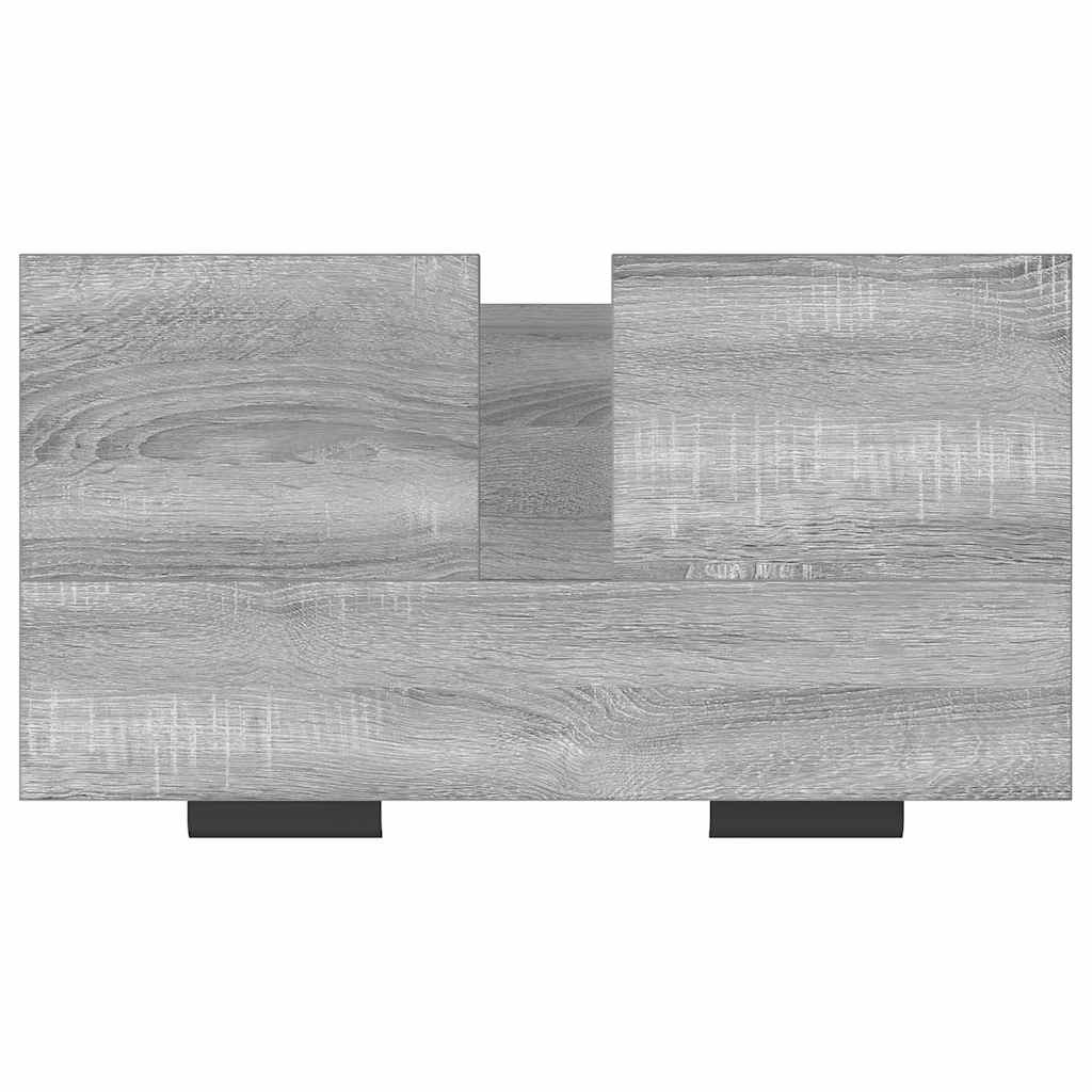 Armario de baño madera contrachapada gris Sonoma 64,5x33,5x59cm
