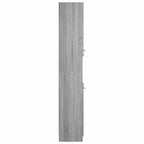 Armario de baño madera contrachapada gris Sonoma 32x34x188,5 cm