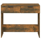 Mesa consola madera contrachapada roble ahumado 90x36x75 cm