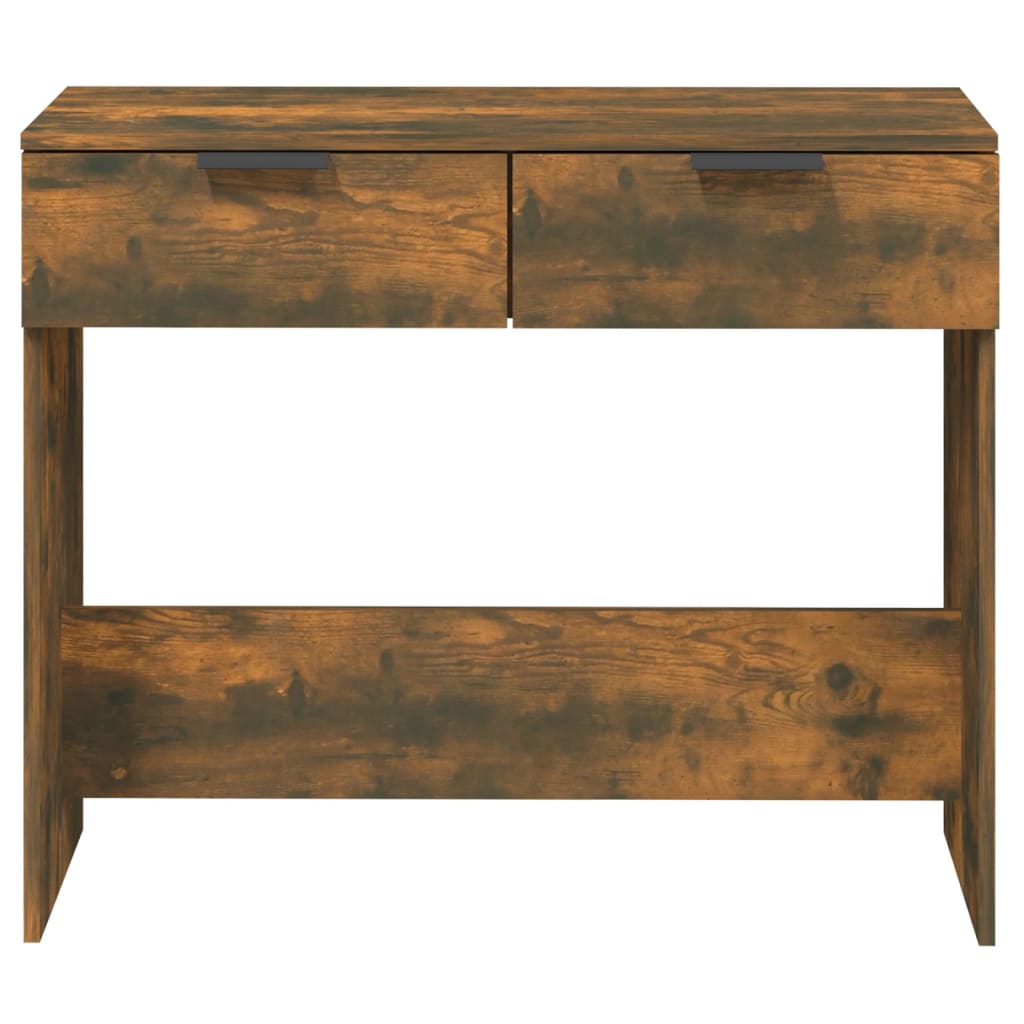 Mesa consola madera contrachapada roble ahumado 90x36x75 cm