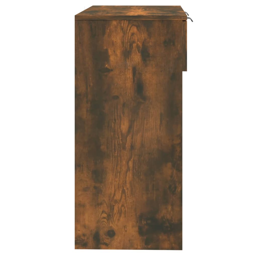 Mesa consola madera contrachapada roble ahumado 90x36x75 cm