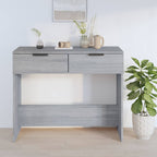 Mesa consola madera contrachapada gris Sonoma 90x36x75 cm