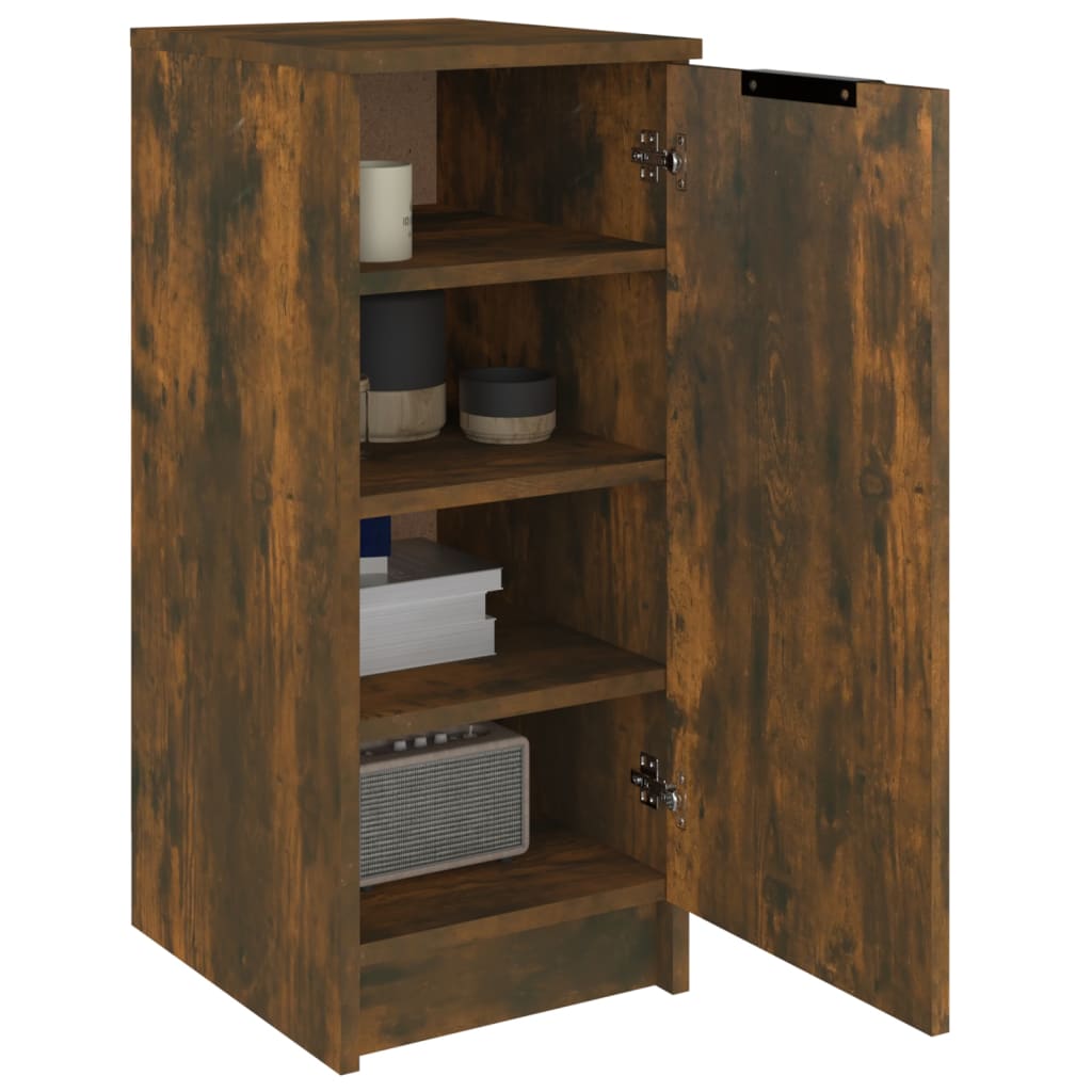Mueble zapatero madera de ingeniería roble ahumado 30x35x70 cm