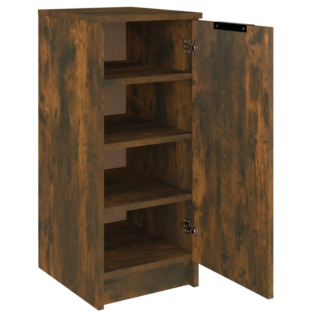 Mueble zapatero madera de ingeniería roble ahumado 30x35x70 cm