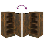 Mueble zapatero madera de ingeniería roble ahumado 30x35x70 cm