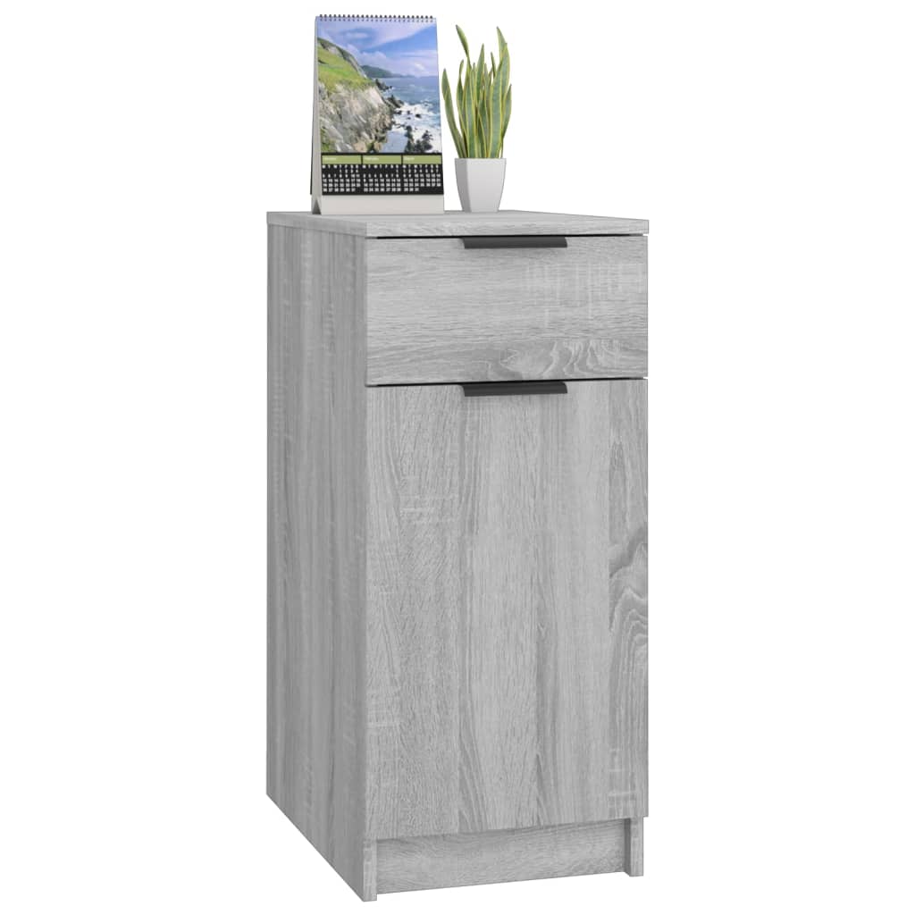 Armario de escritorio contrachapada gris Sonoma 33,5x50x75 cm