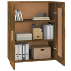 Armario pared madera ingeniería roble ahumado 69,5x32,5x90 cm