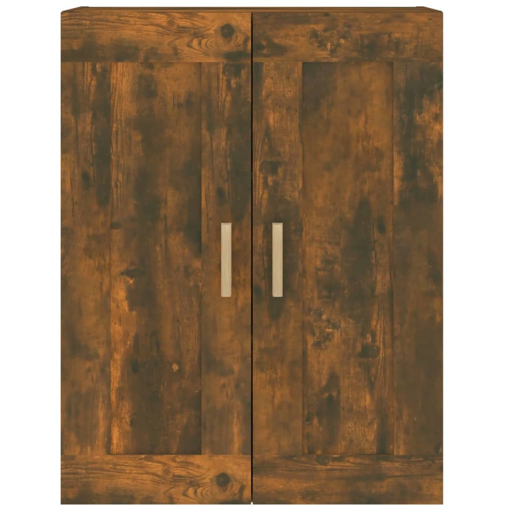 Armario pared madera ingeniería roble ahumado 69,5x32,5x90 cm