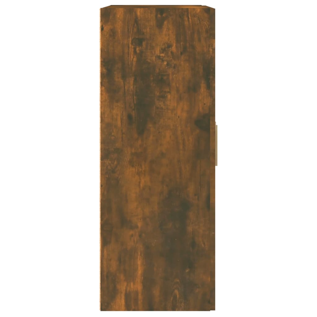 Armario pared madera ingeniería roble ahumado 69,5x32,5x90 cm