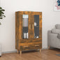 Smoked oak plywood sideboard 70x31x115 cm