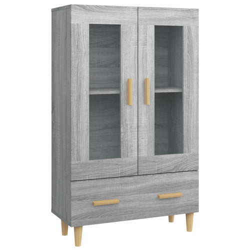Aparador alto de madera contrachapada gris Sonoma 70x31x115 cm