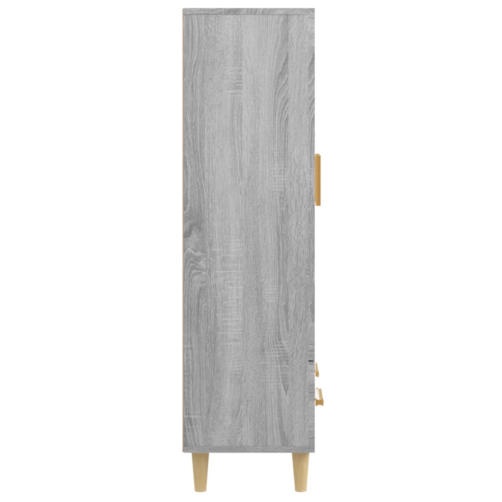 Aparador alto de madera contrachapada gris Sonoma 70x31x115 cm