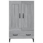 Aparador alto de madera contrachapada gris Sonoma 70x31x115 cm