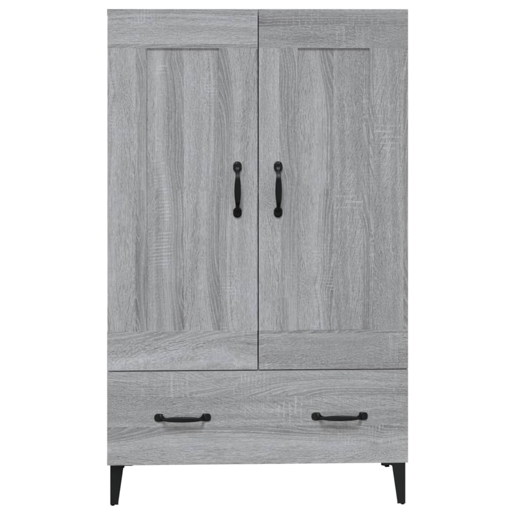Aparador alto de madera contrachapada gris Sonoma 70x31x115 cm