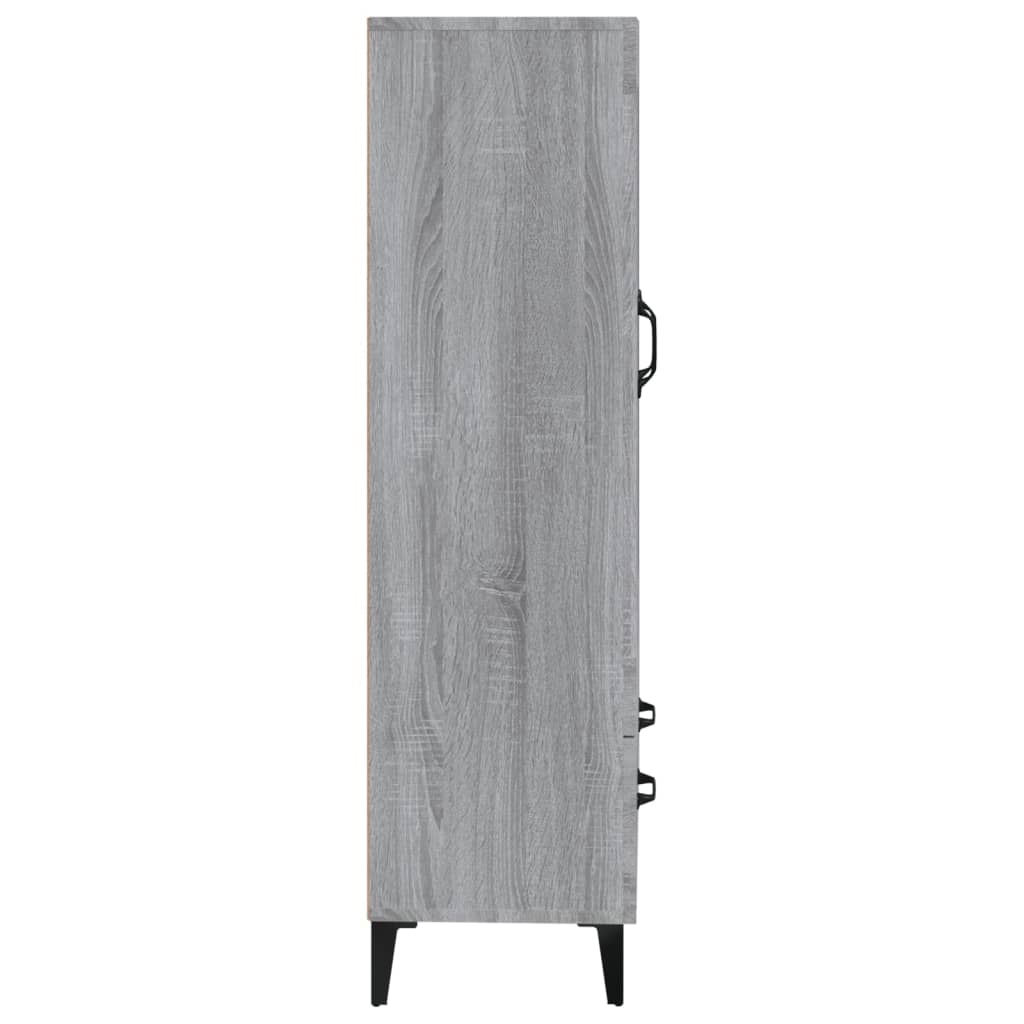 Aparador alto de madera contrachapada gris Sonoma 70x31x115 cm