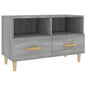 Mueble de TV madera contrachapada blanco brillo 80x36x50 cm