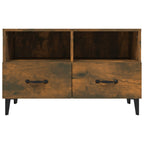 Mueble para TV madera contrachapada roble ahumado 80x36x50 cm
