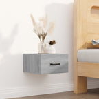 Mesita de noche de pared color gris Sonoma 35x35x20 cm