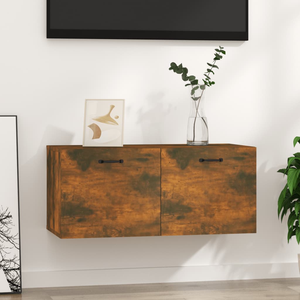 Wall cabinet engineered wood white high gloss 80x36.5x35 cm