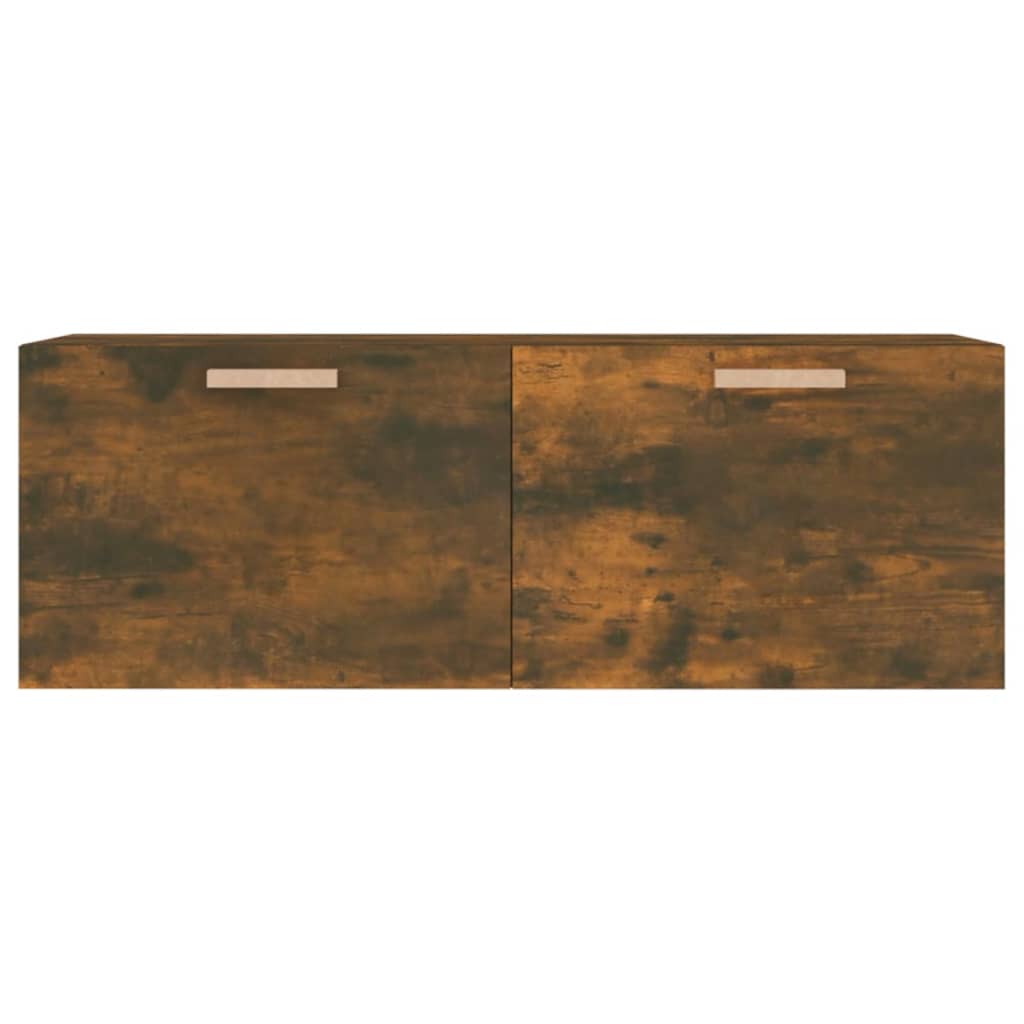 Armario de pared madera ingeniería roble ahumado 100x36,5x35 cm