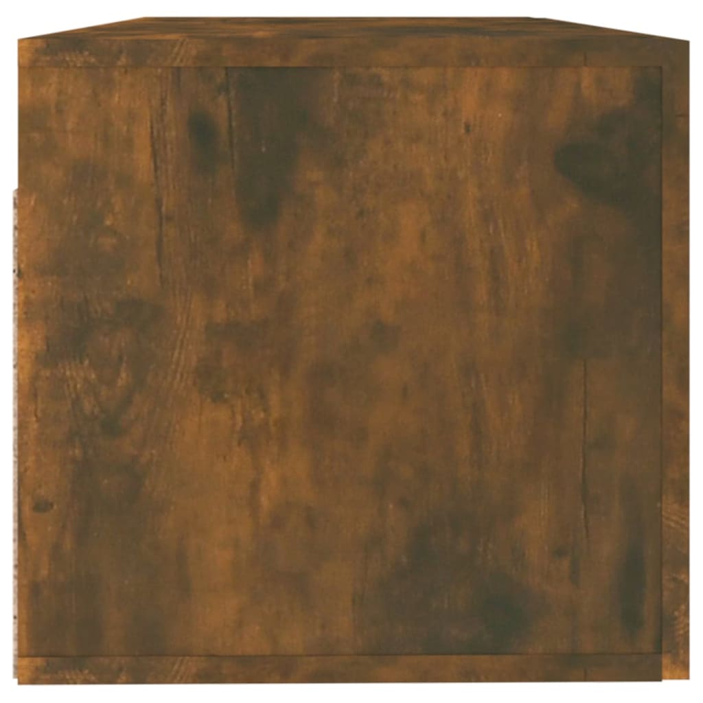 Armario de pared madera ingeniería roble ahumado 100x36,5x35 cm