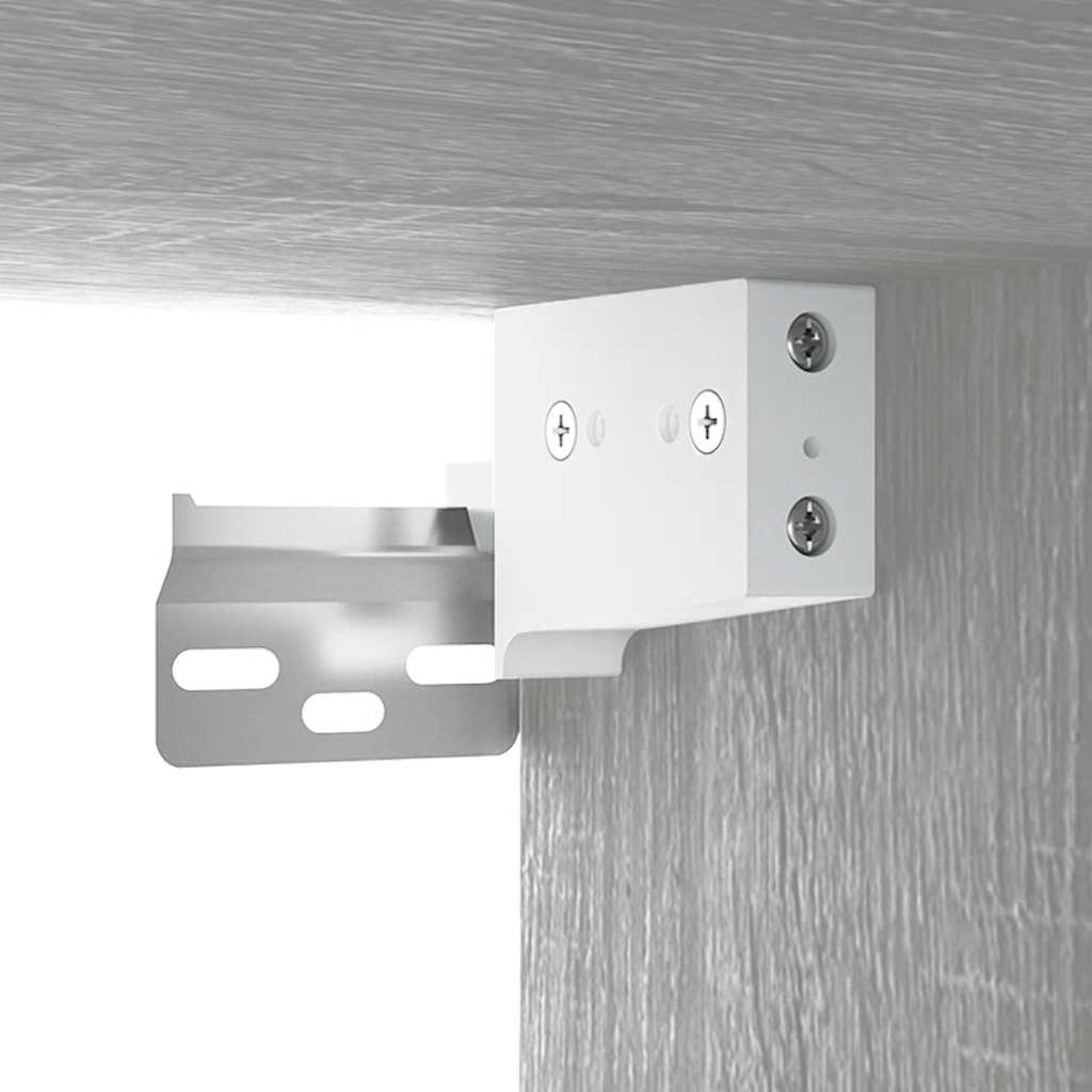 Mueble con espejo y LED color gris Sonoma 76x15x55 cm