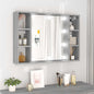 Mirror cabinet with LED, Sonoma grey, 76x15x55 cm