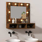 Móvel com Espelho e LED cinzento Sonoma 60x31,5x62 cm