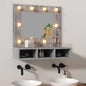 Móvel com Espelho e LED cinzento Sonoma 60x31,5x62 cm