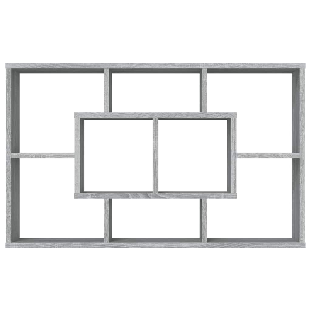 Estantería de pared madera ingeniería gris Sonoma 85x16x52,5 cm