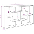 Estantería de pared madera ingeniería gris Sonoma 85x16x52,5 cm