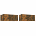 Muebles de TV 2 uds madera ingeniería color roble 80x30x30 cm