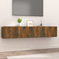 Muebles de TV 2 uds madera ingeniería color roble 80x30x30 cm