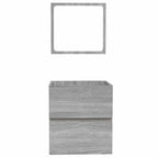 Armario de baño con espejo madera contrachapada gris Sonoma