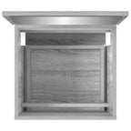 Armario de baño con espejo madera contrachapada gris Sonoma