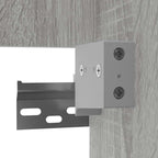 Armario de baño con espejo madera contrachapada gris Sonoma