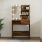 Smoked Oak Dressing Table with LED 74.5x40x141 cm