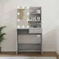 Sonoma Grey Dressing Table with LED 74.5x40x141 cm