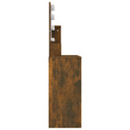 Tocador con LED color roble ahumado 86,5x35x136 cm