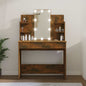 Smoked Oak Dressing Table with LED 86.5x35x136 cm