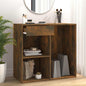 Makeup cabinet white high gloss wood 80x40x75 cm