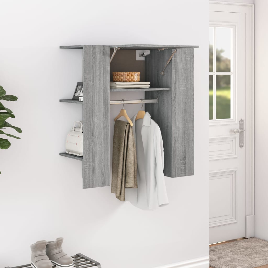Sonoma Grey Engineered Wood Hallway Cabinet 97.5x37x99 cm