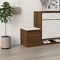 Stool box white plywood 40.5x40x40 cm