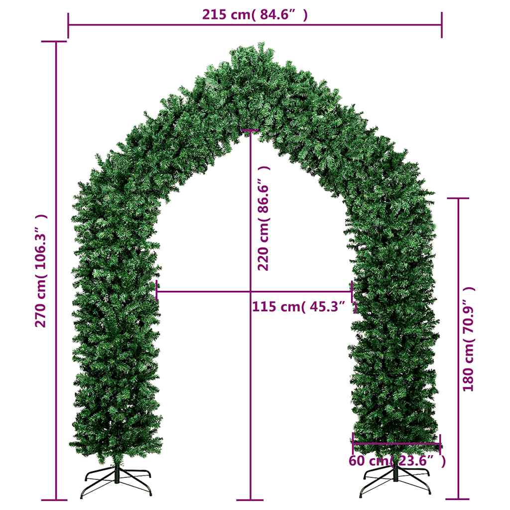 Arco de navidad verde 270 cm