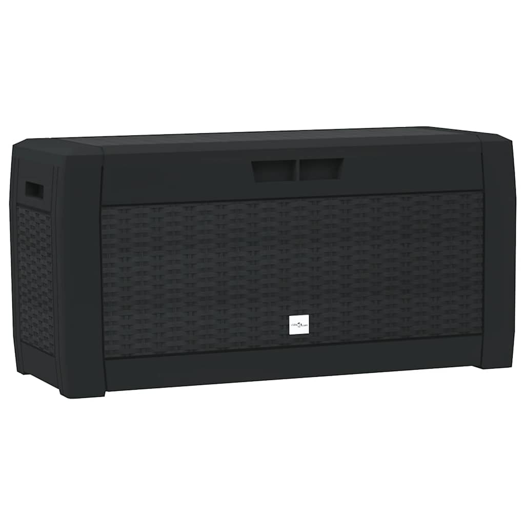 Caja almacenaje de jardín polipropileno antracita 119x48x60 cm